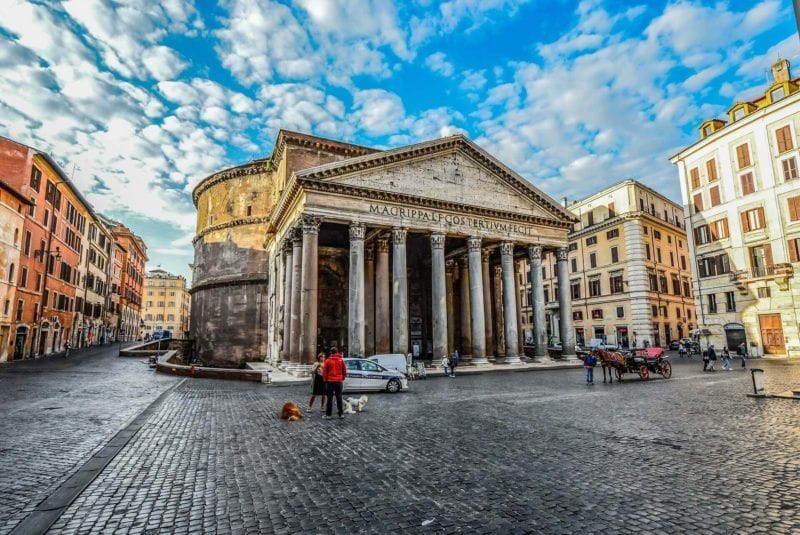 early morning at the Pantheon Rome