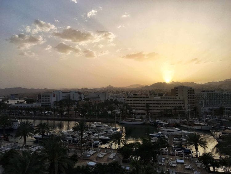 sunset in Eilat