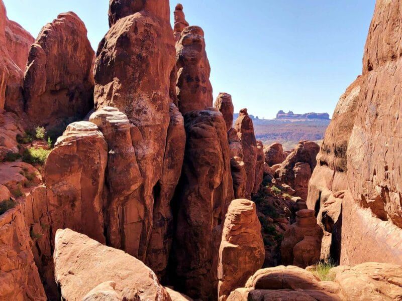 Rock climbing in Moab