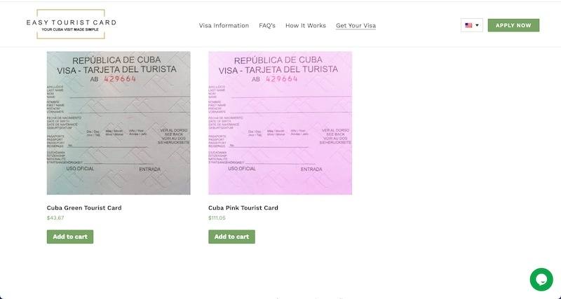 Visa for Cuba
