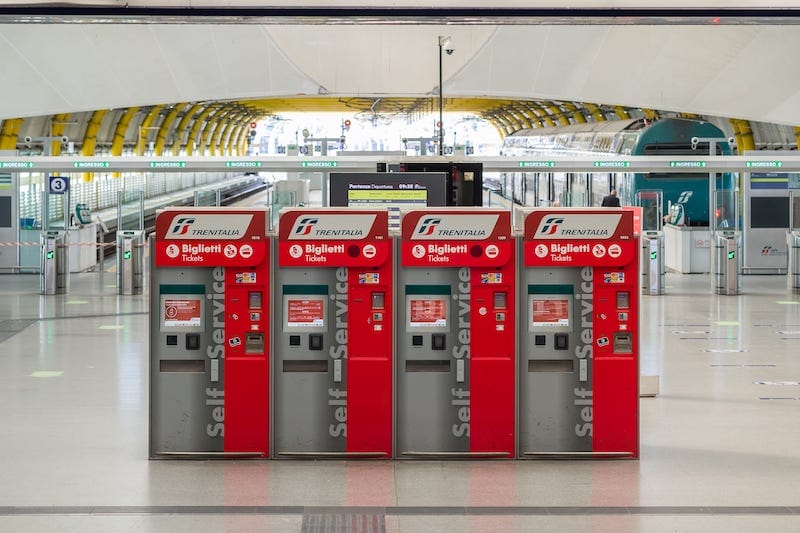 vending machines Fiumicino Airport