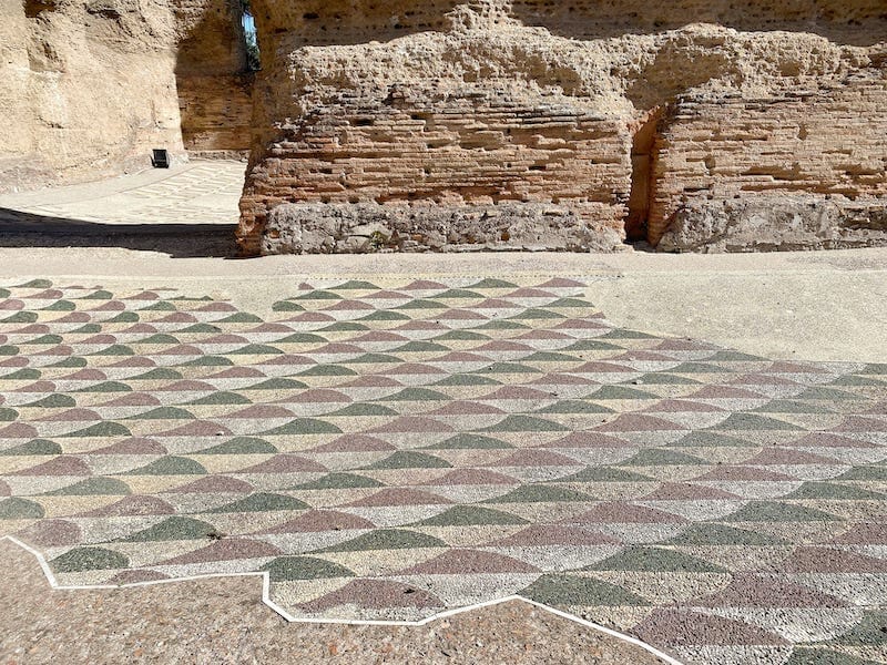 Roman mosaic at Baths of Caracalla