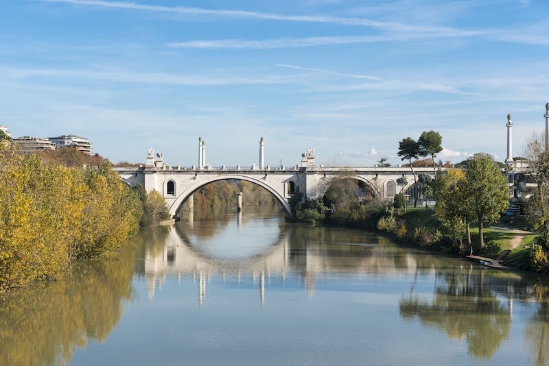 Ponte Flaminio bridge in Rome
