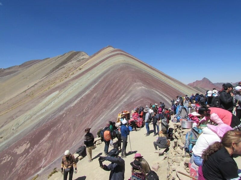Crowds at Rainbow Mountain Cusco