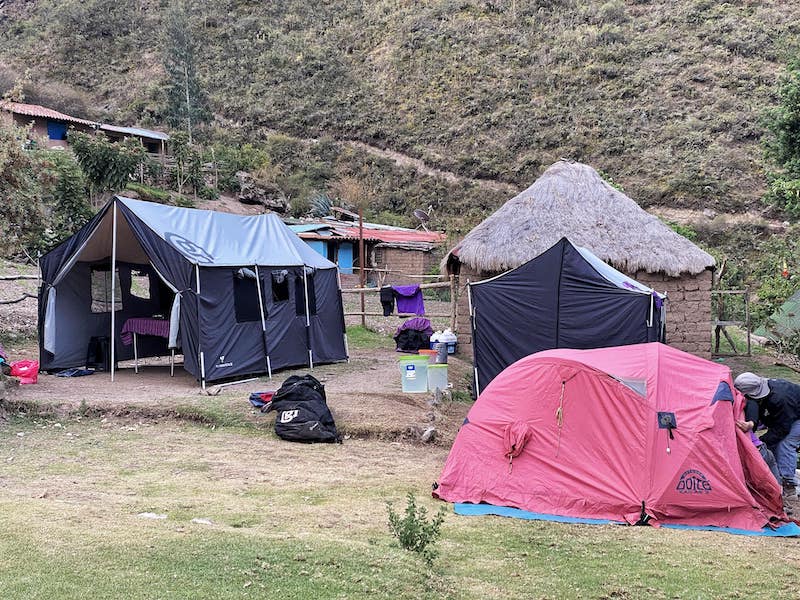 camping during the inca trail