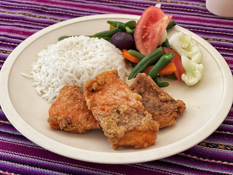 meals during the inca trail