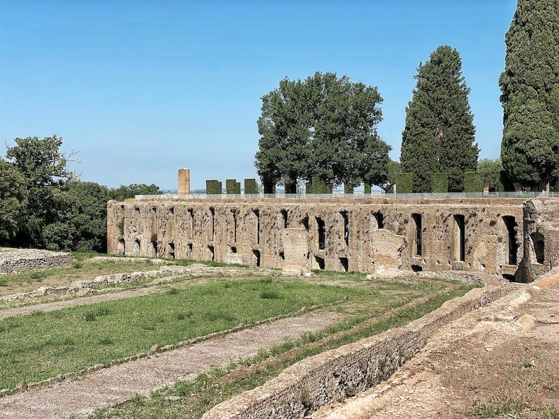visiting Hadrian's Villa Tivoli