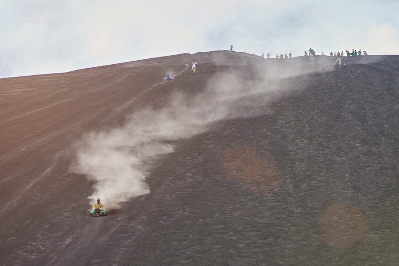 volcano boarding