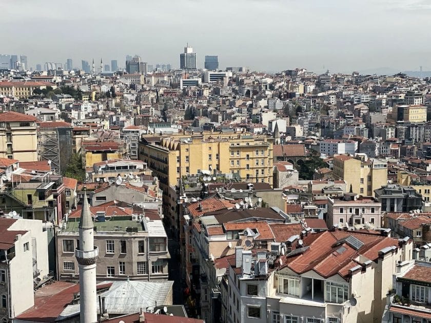 Views from Galata Tower where to stay in Istanbul