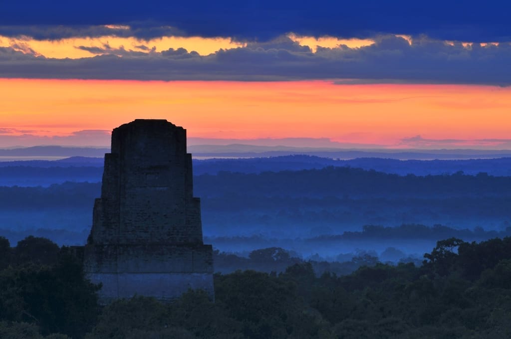 sunrise in Tikal